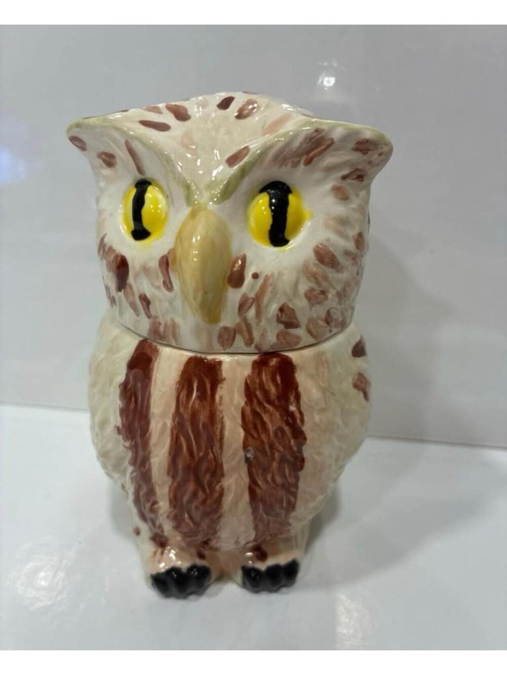 Cute vintage ceramic owl cookie jar